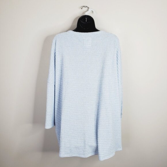 New York Laundry Thermal Lagenlook Boho Button Tie Lounge Top 3X - Picture 4 of 8